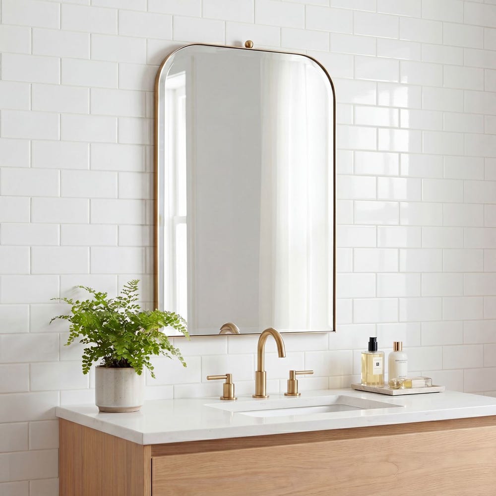 Uttermost Cassidy Brass Arch Mirror