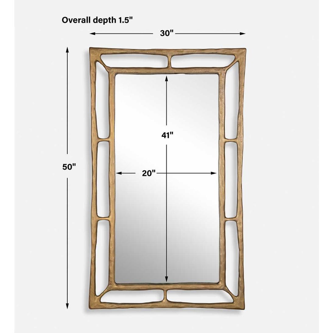 Uttermost Felix Brass Rectangle Mirror