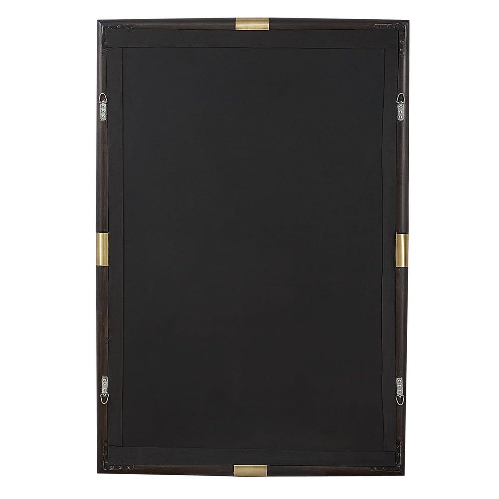 Uttermost Larkin Dark Wood & Brass Mirror