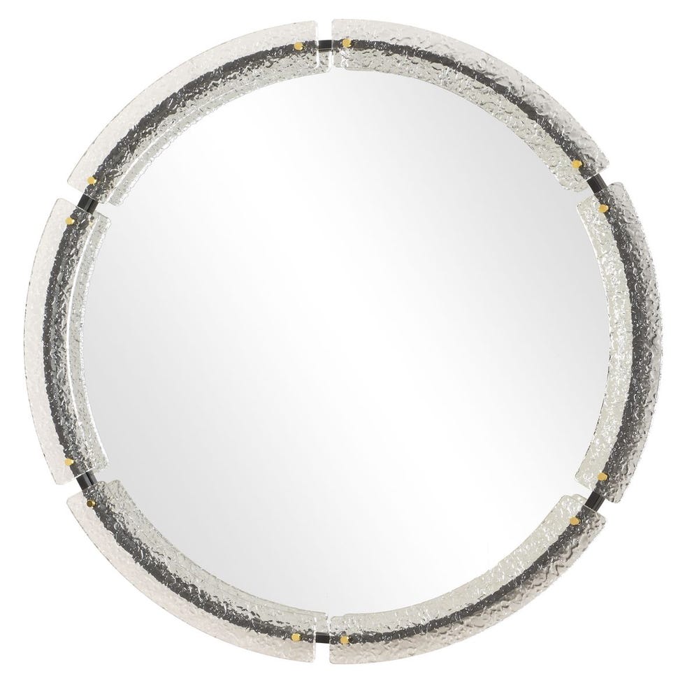 Uttermost Crystalline Round Mirror