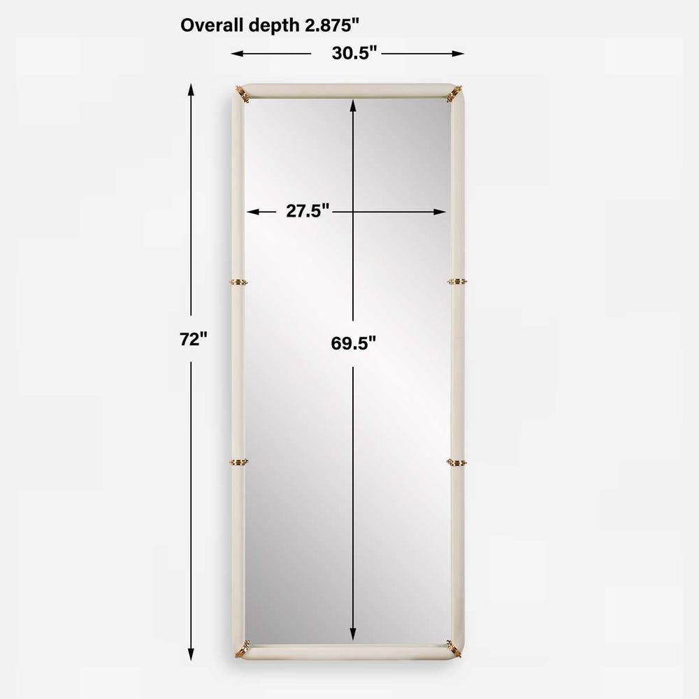 Uttermost Cyprus White Dressing Mirror