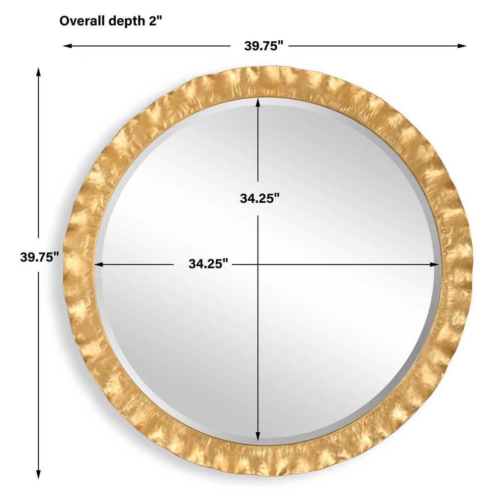 Uttermost Haya Round Gold Mirror
