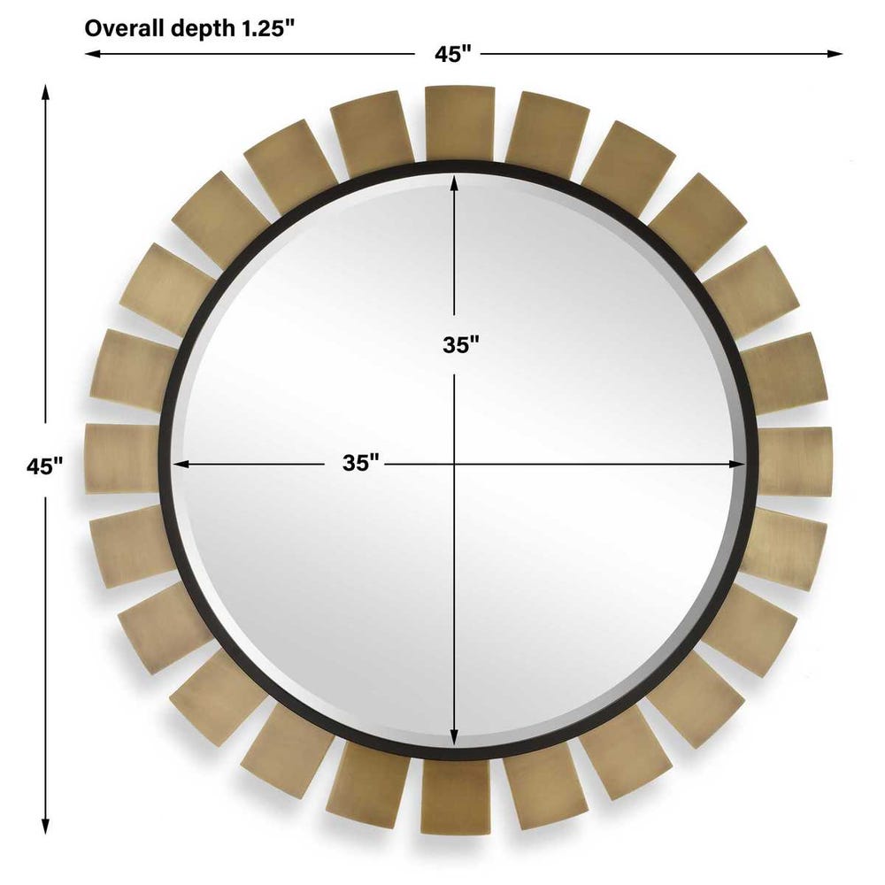 Uttermost Toluca Round Brass Mirror