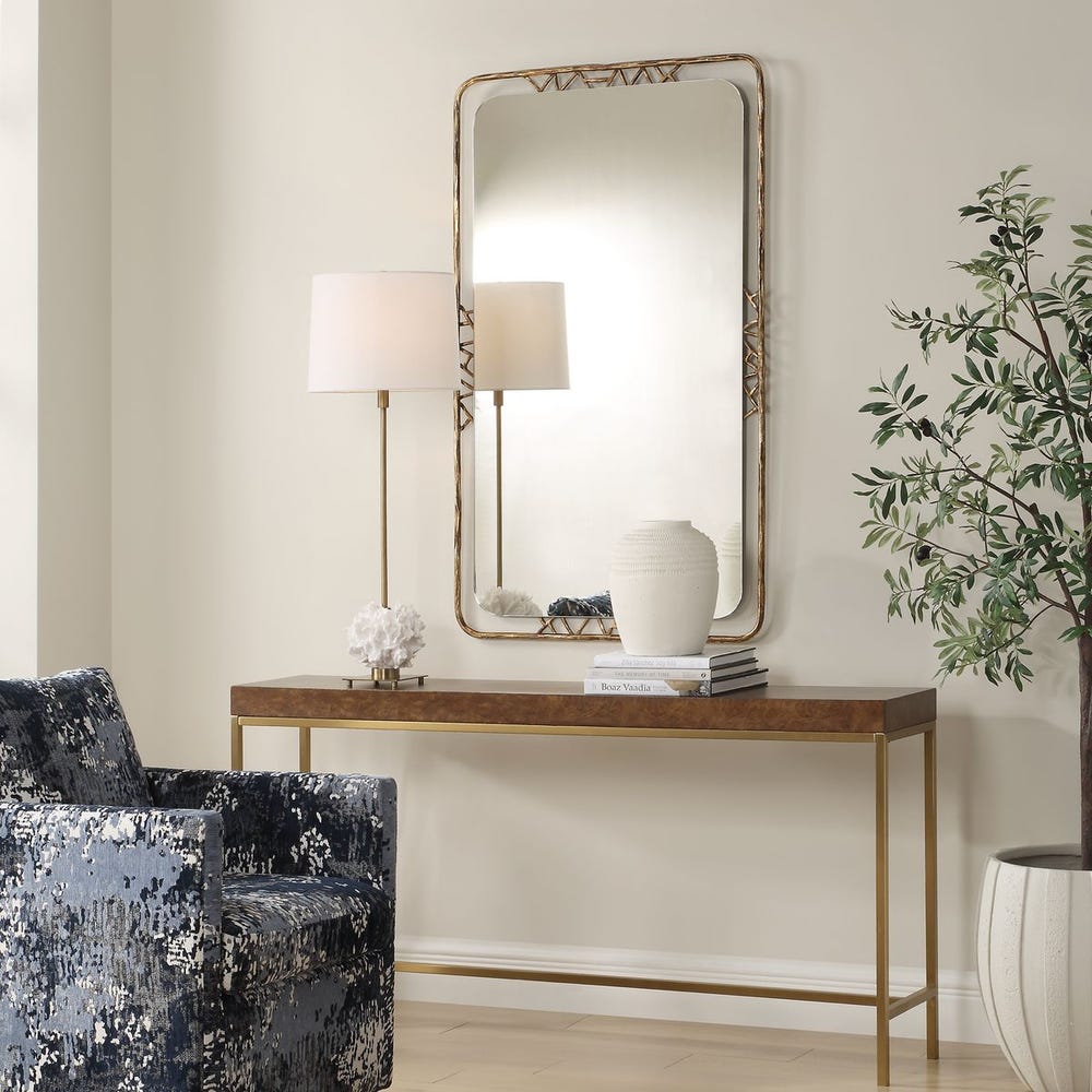Uttermost Tahoma Antiqued Gold Mirror