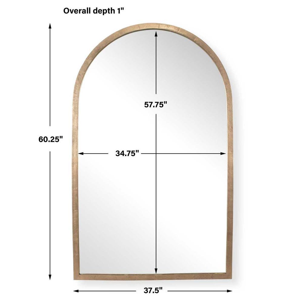 Uttermost Vestry Antique Brass Arch Mirror