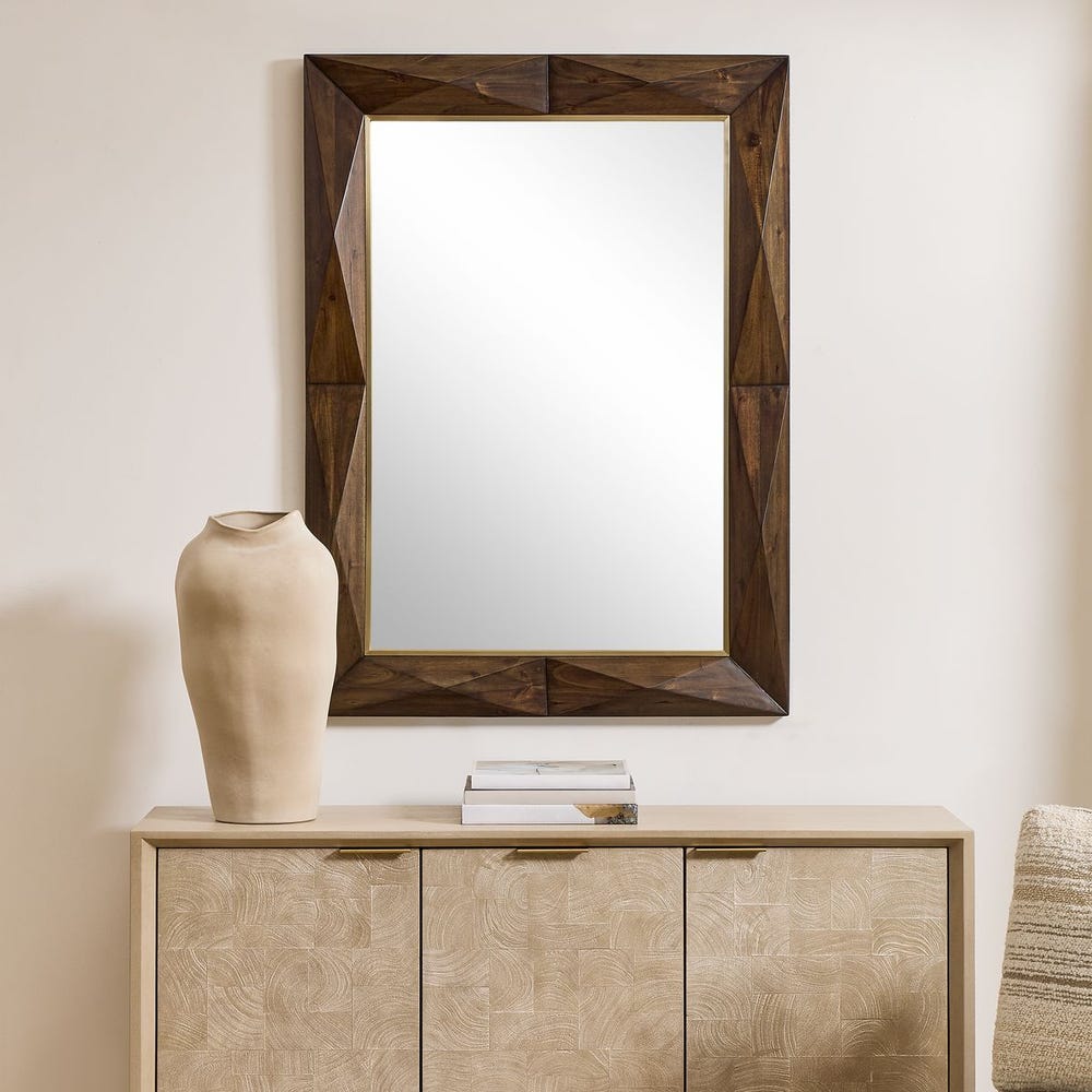 Uttermost Diamond in the Rough Wood Mirror