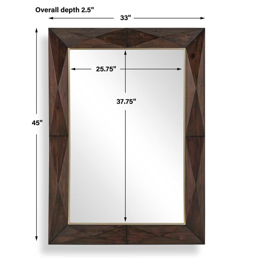 Uttermost Diamond in the Rough Wood Mirror