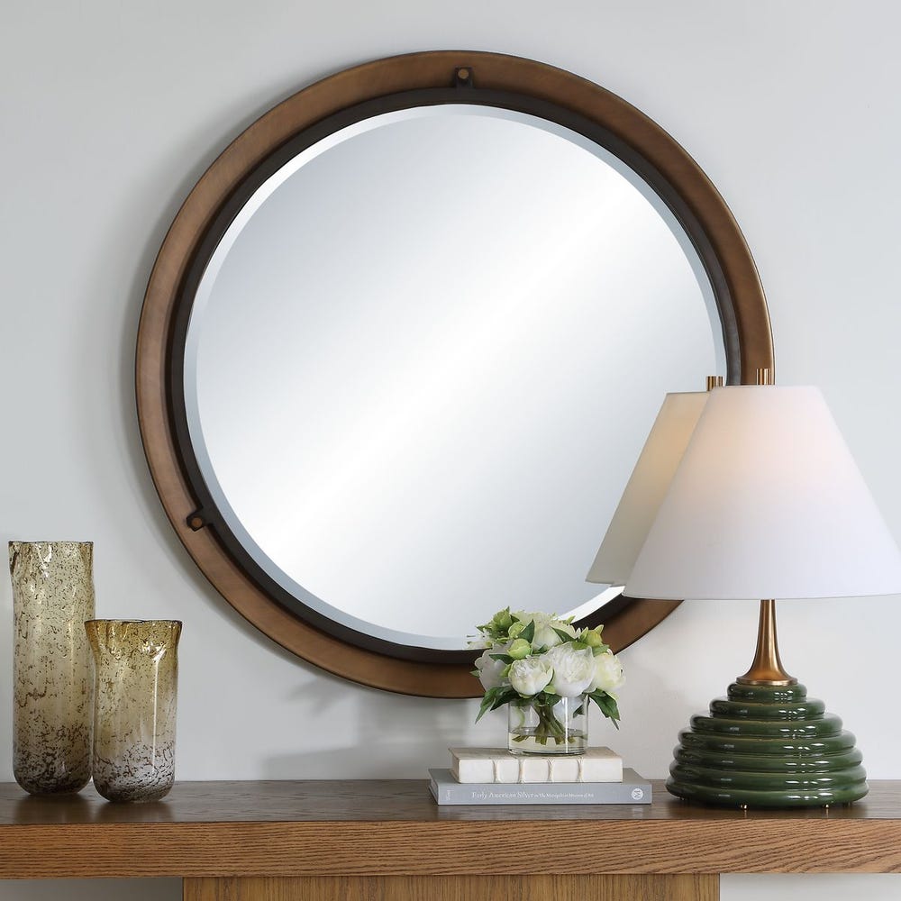 Uttermost Porthole Bronze Round Mirror