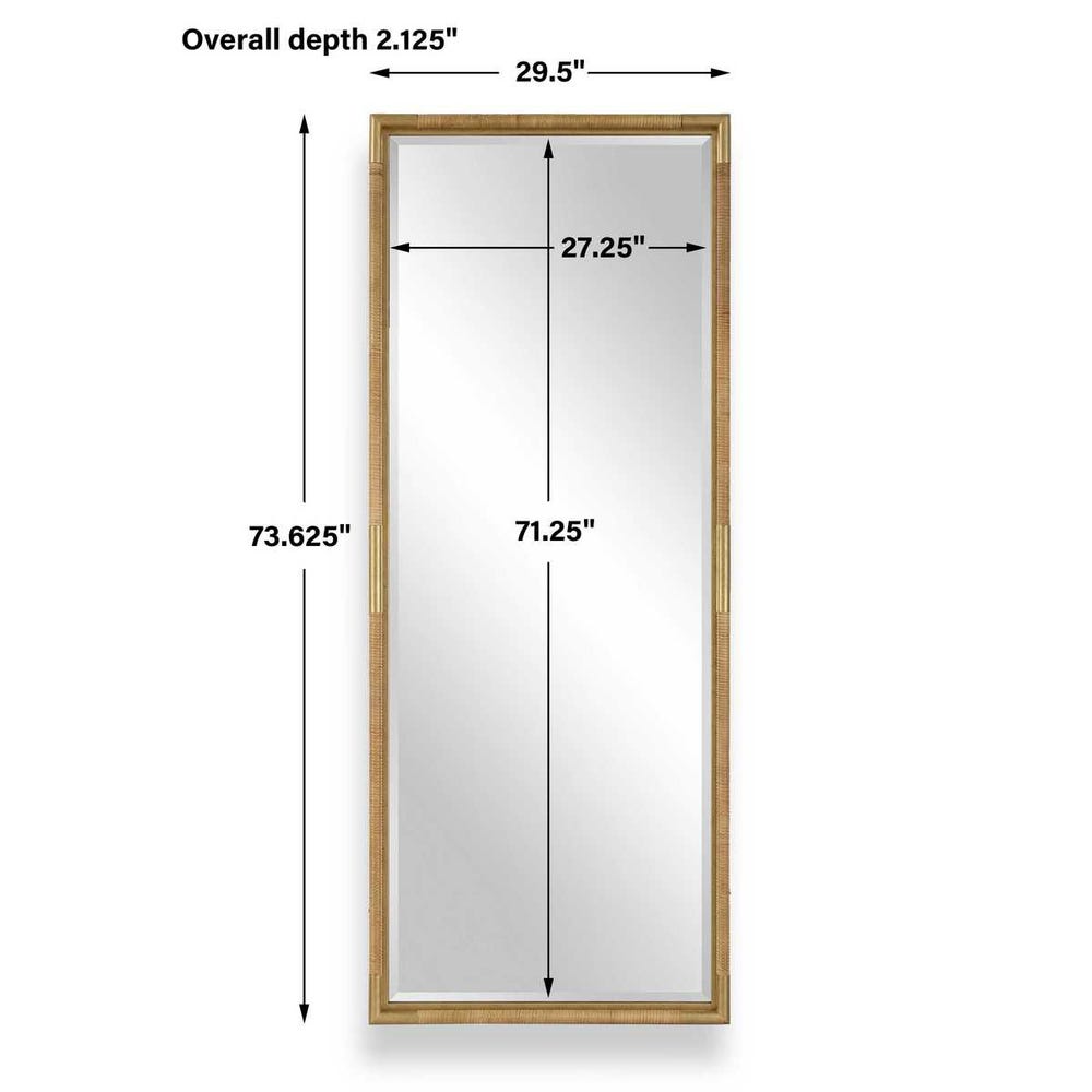 Uttermost Kampar Full Length Rattan Tall Mirror