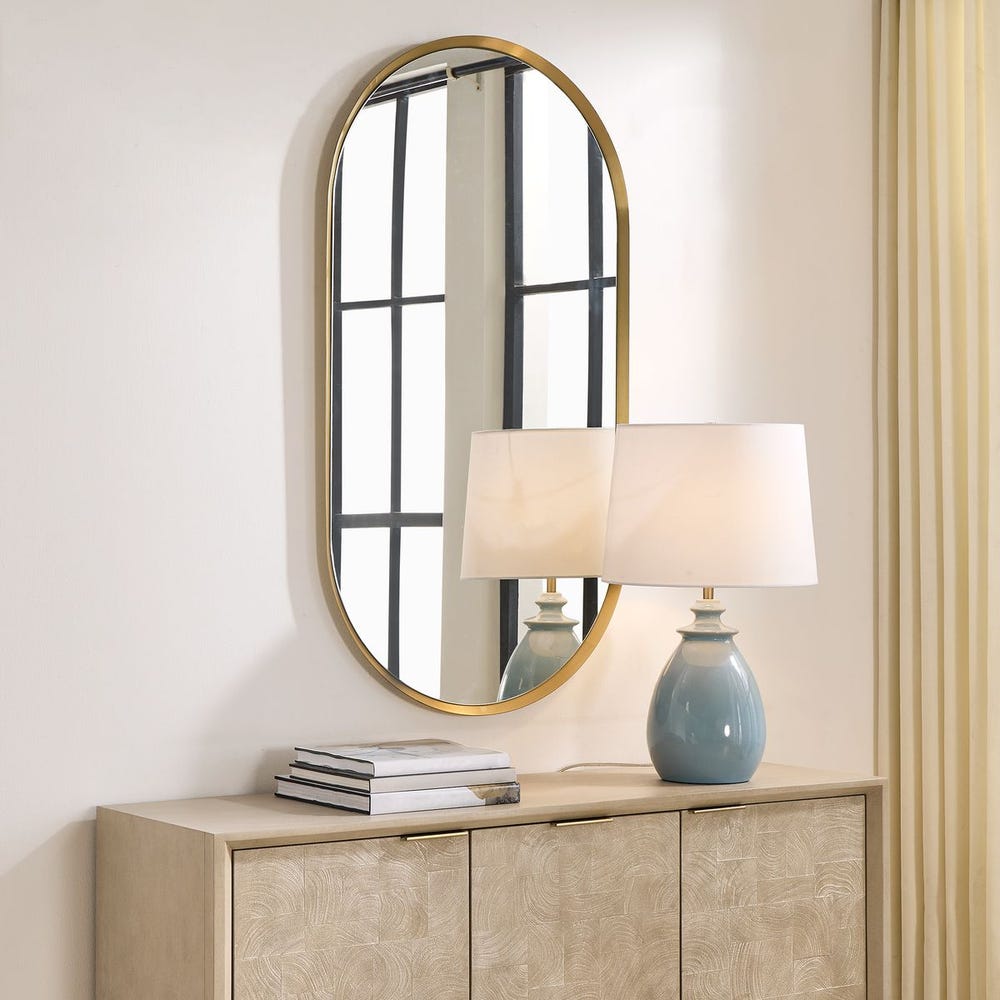 Uttermost Torrado Oval Brass Mirror