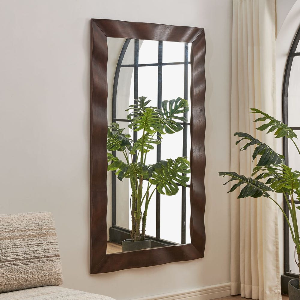 Uttermost Wrinkle Wavy Wood Mirror