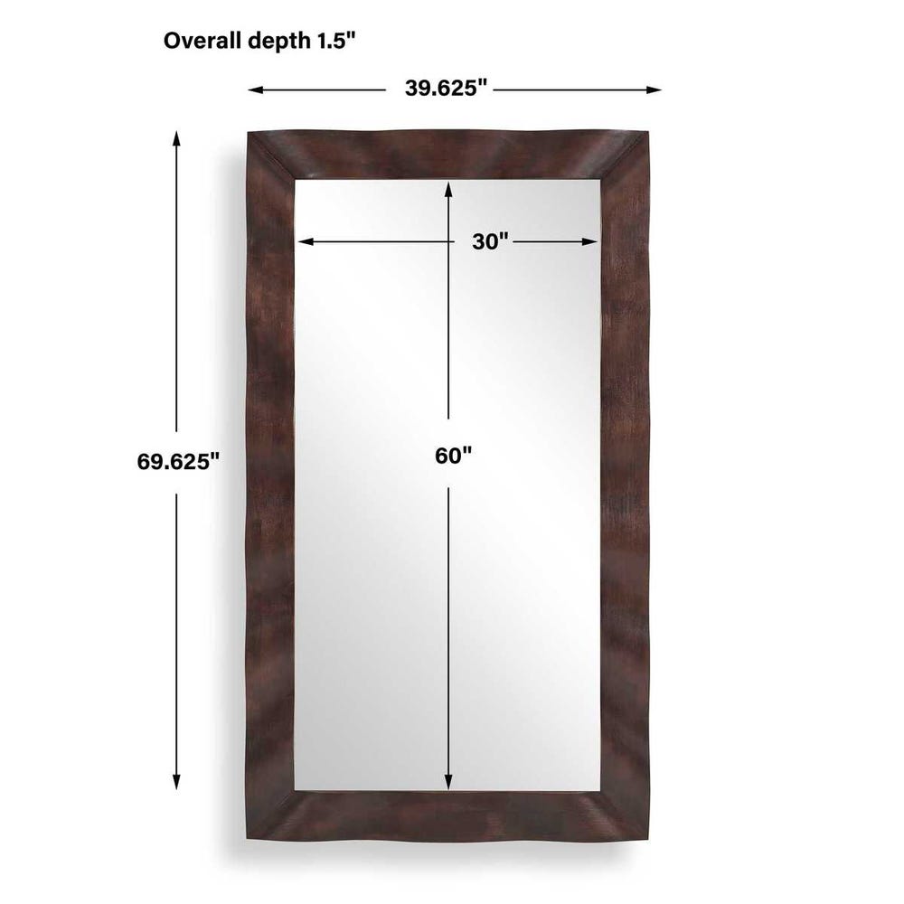Uttermost Wrinkle Wavy Wood Mirror