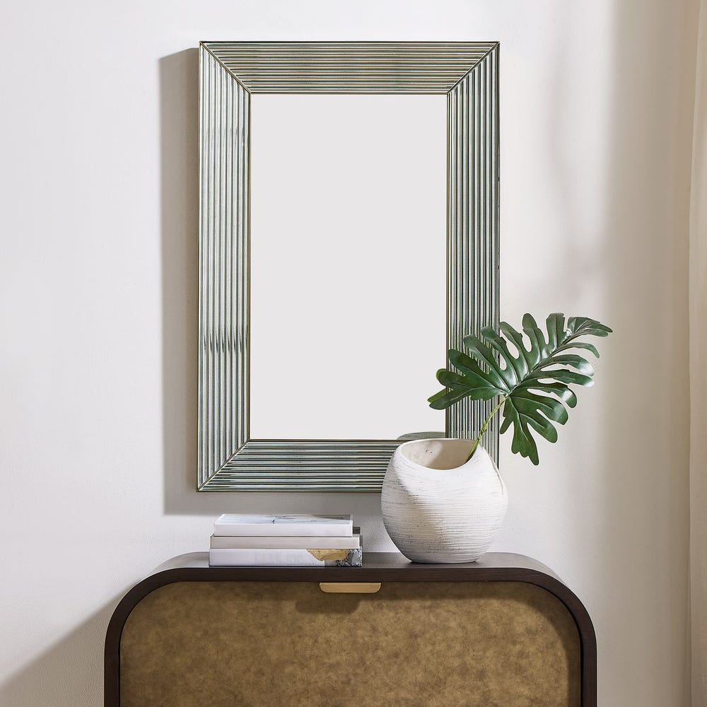 Uttermost Illuminate Antique Brass Mirror