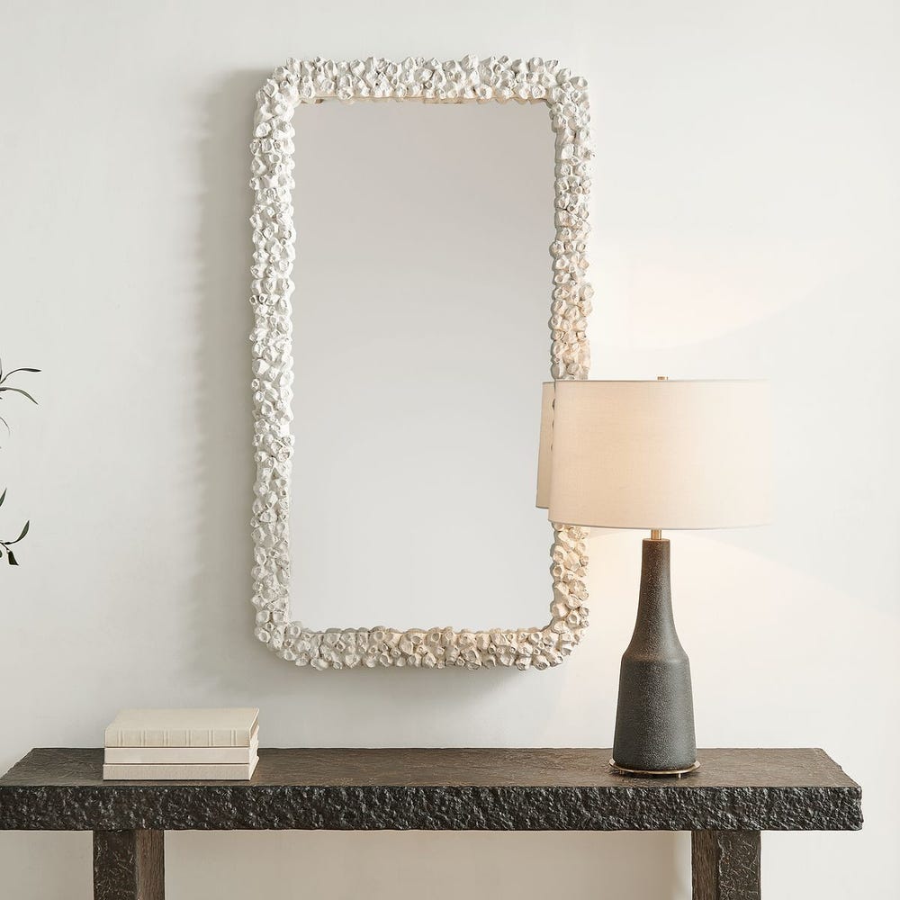 Uttermost Barnacle Rectangular White Mirror