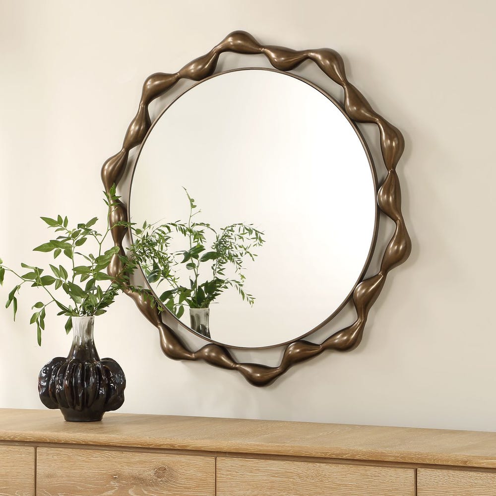 Uttermost Remolino Round Bronze Mirror