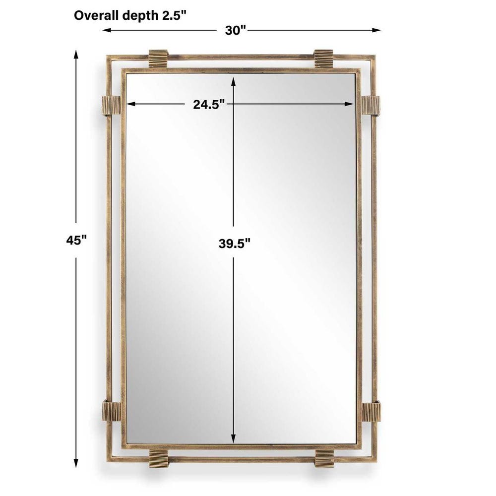 Uttermost Elsher Vintage Gold Mirror