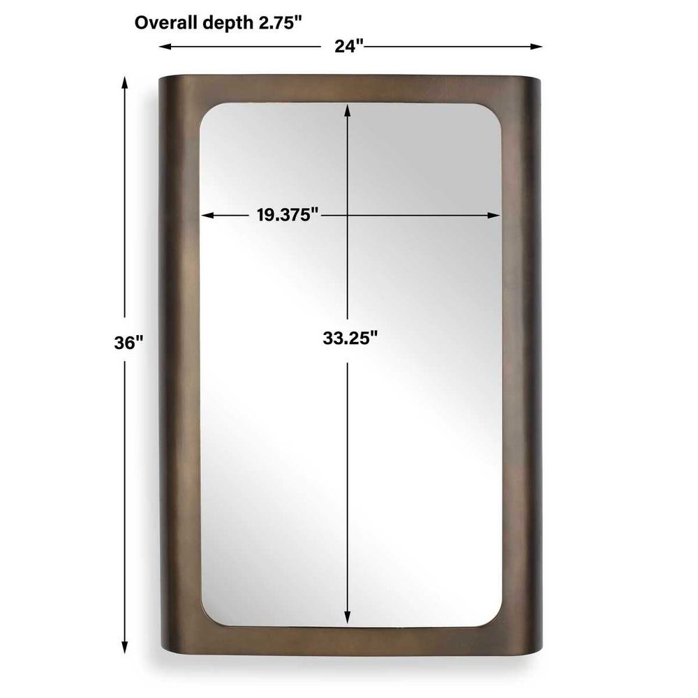 Uttermost Fischer Curved Edge Gold Bronze Mirror
