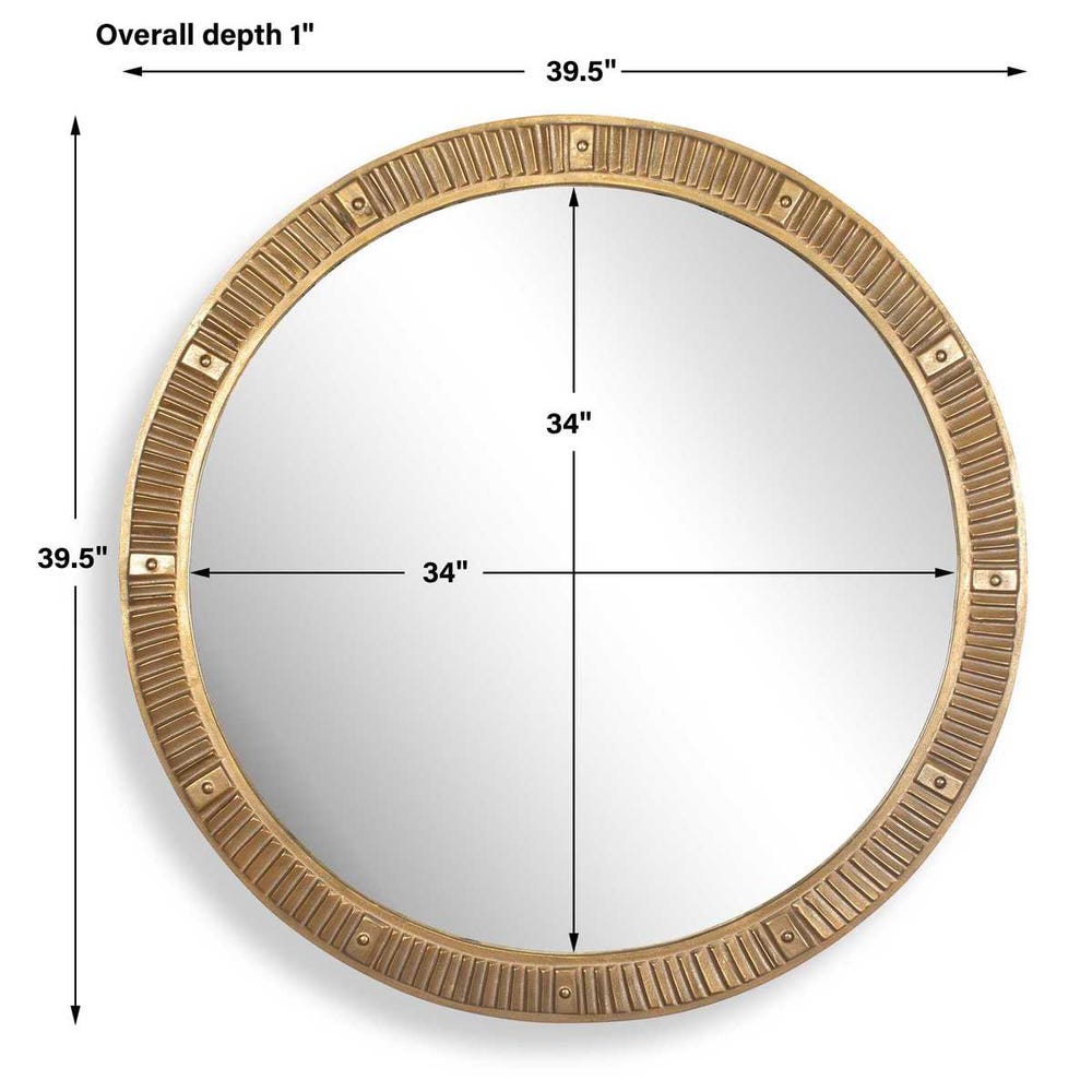 Uttermost Heart of Gold Round Mirror
