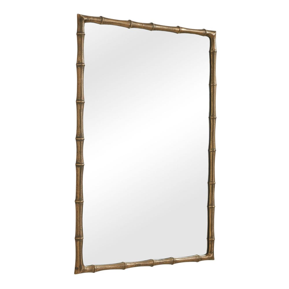 Uttermost Brass Bamboo Rectangle Mirror