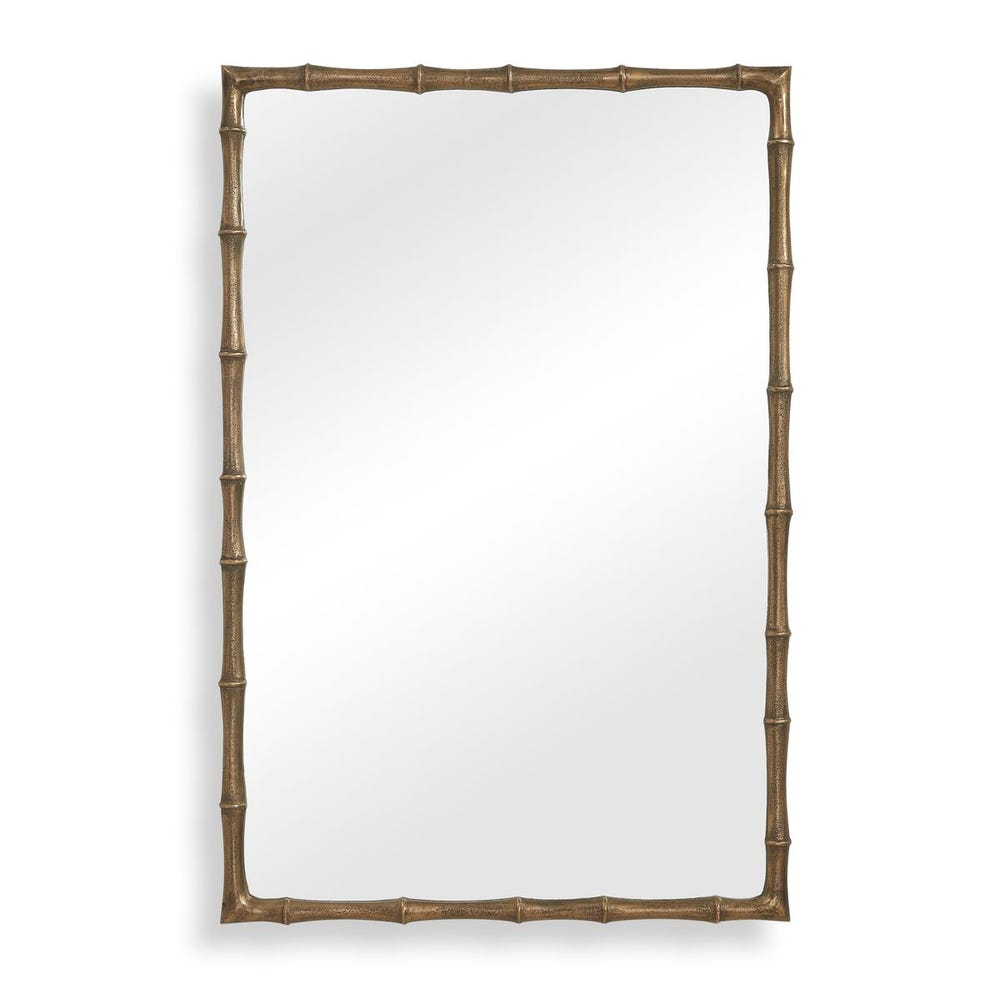 Uttermost Brass Bamboo Rectangle Mirror