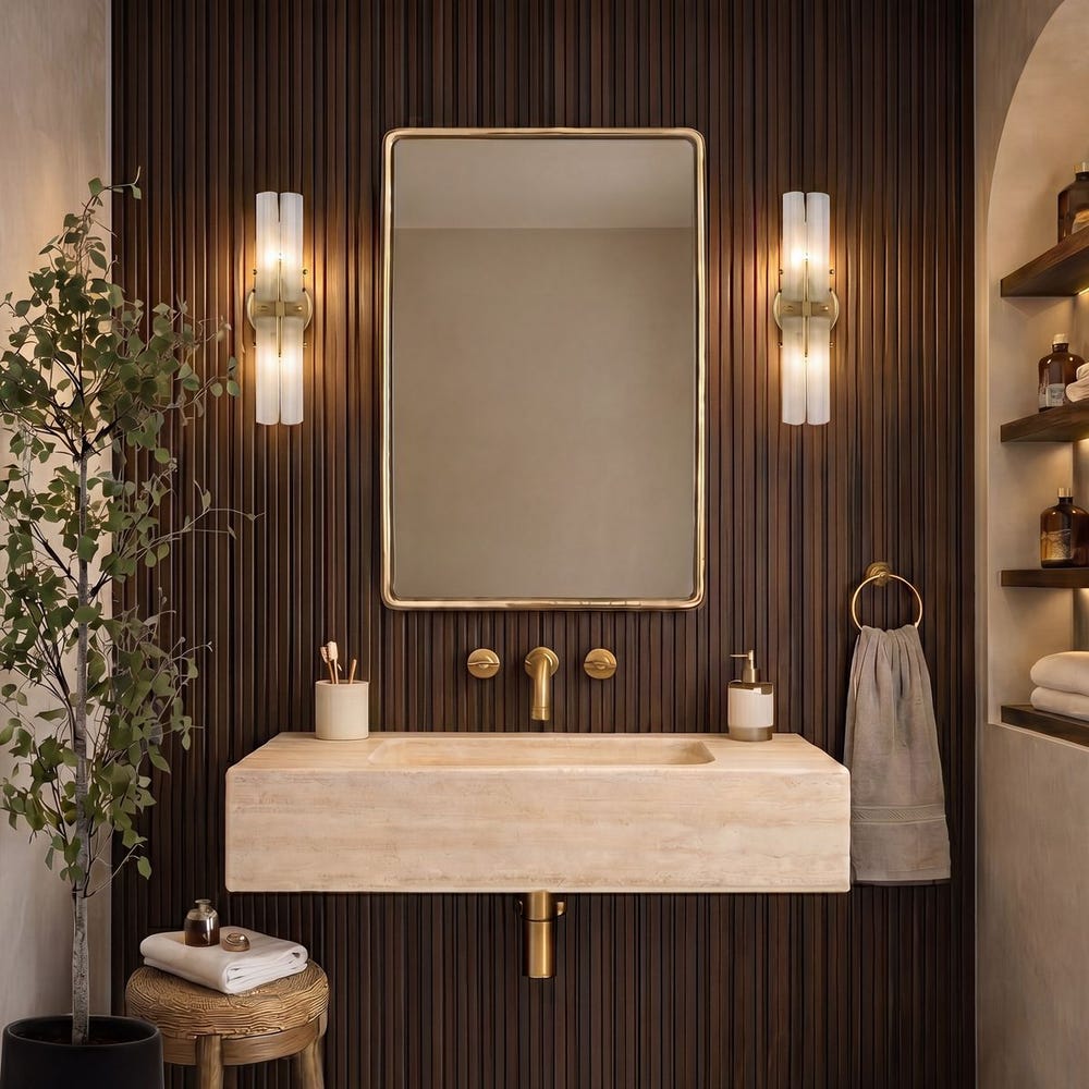 Uttermost Burton Indoor-Outdoor Brass Mirror