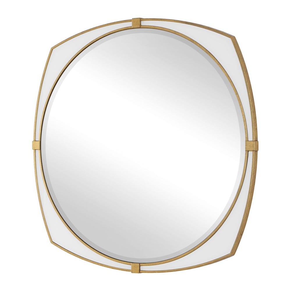Uttermost Estella White Round Mirror