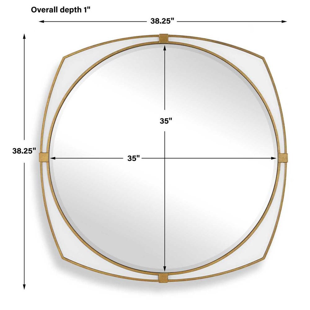 Uttermost Estella White Round Mirror
