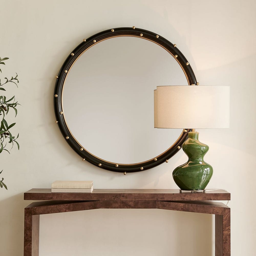 Uttermost Helia Brass Round Mirror