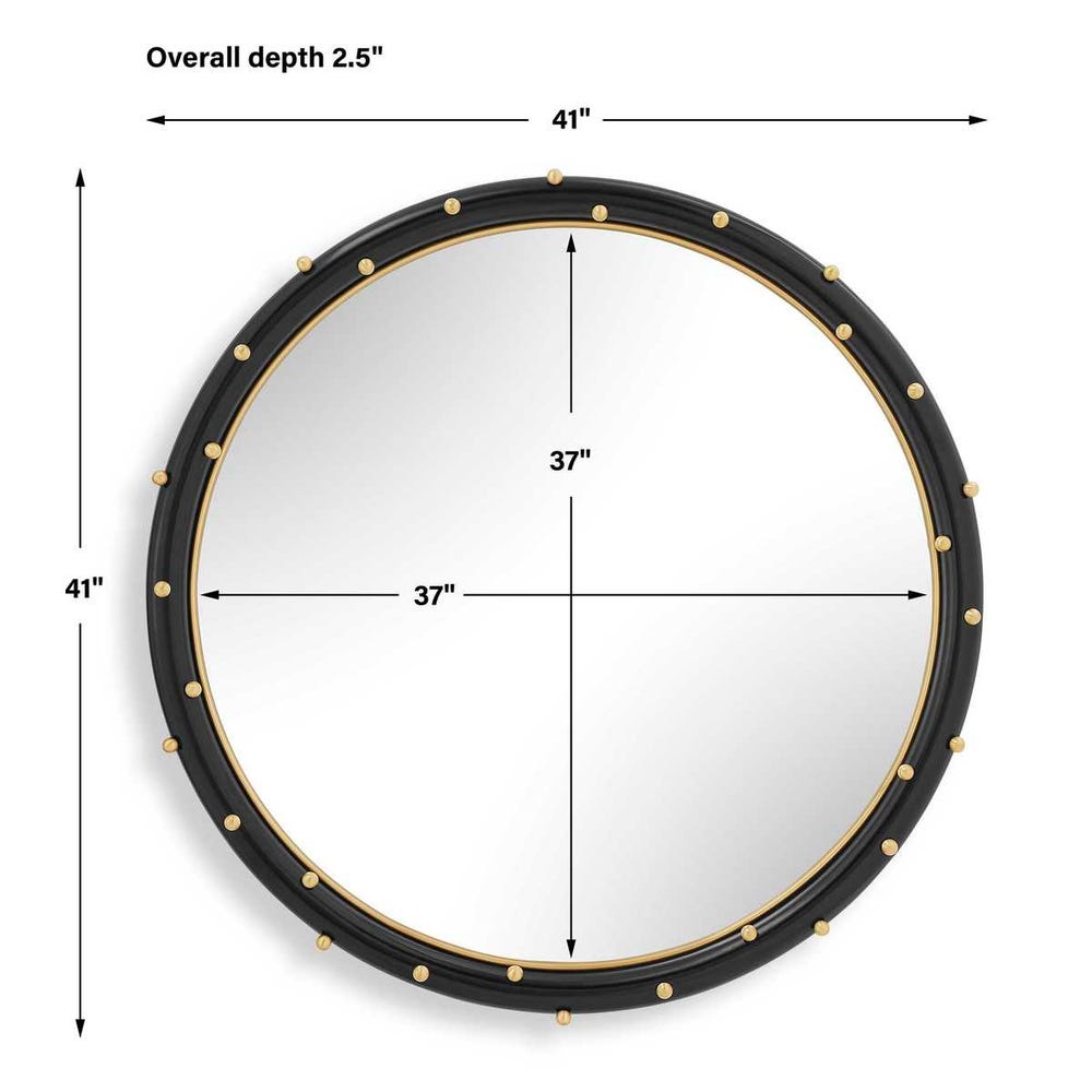 Uttermost Helia Brass Round Mirror