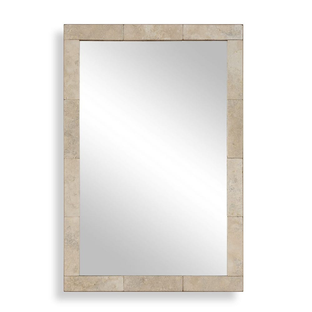 Uttermost Pave Rectangular Travertine Mirror