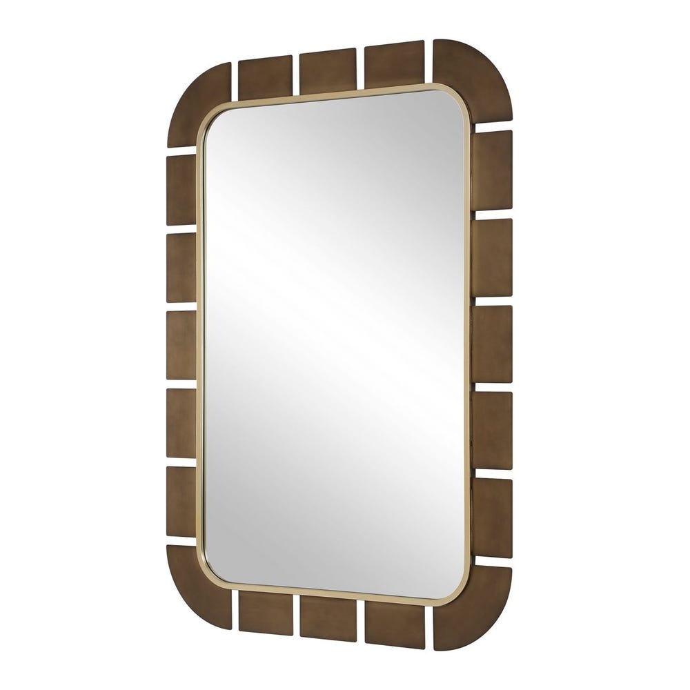 Uttermost Segment Dark Bronze Mirror