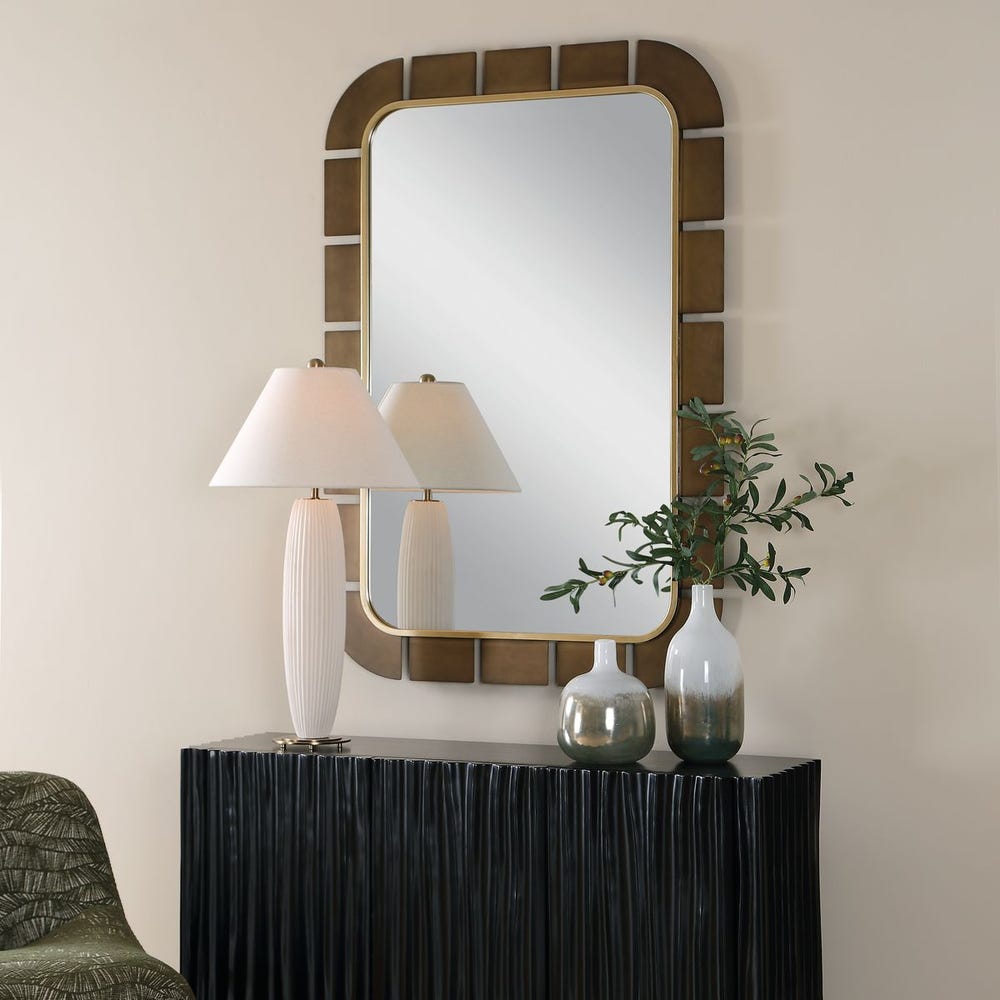 Uttermost Segment Dark Bronze Mirror