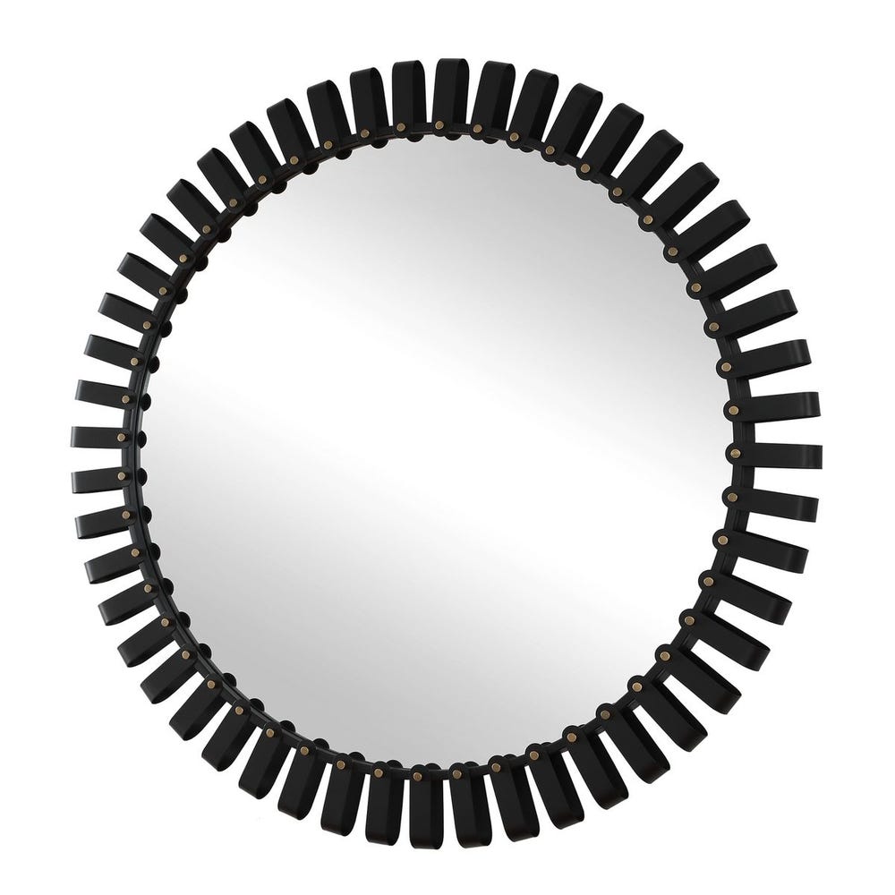 Uttermost Jael Round Iron Bands Mirror