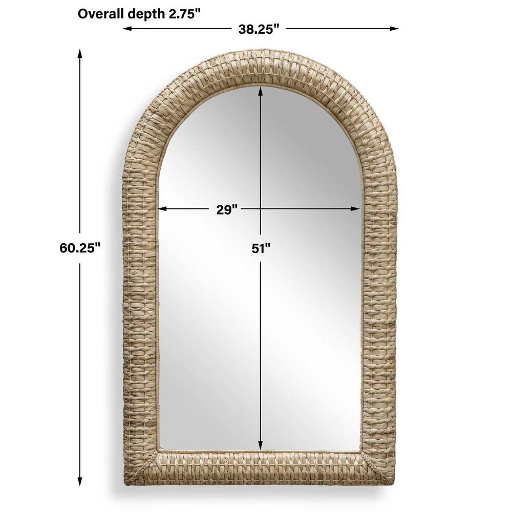Uttermost Twisted Seagrass Arch Mirror