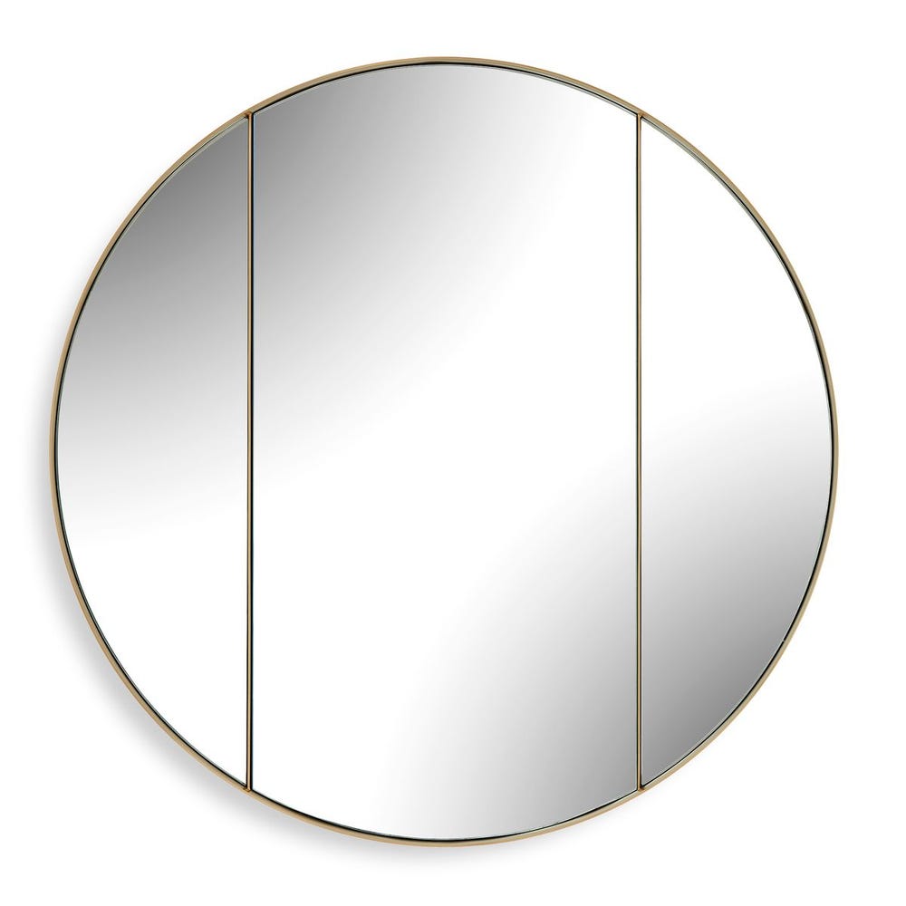 Uttermost Amram Antique Brass Round Mirror