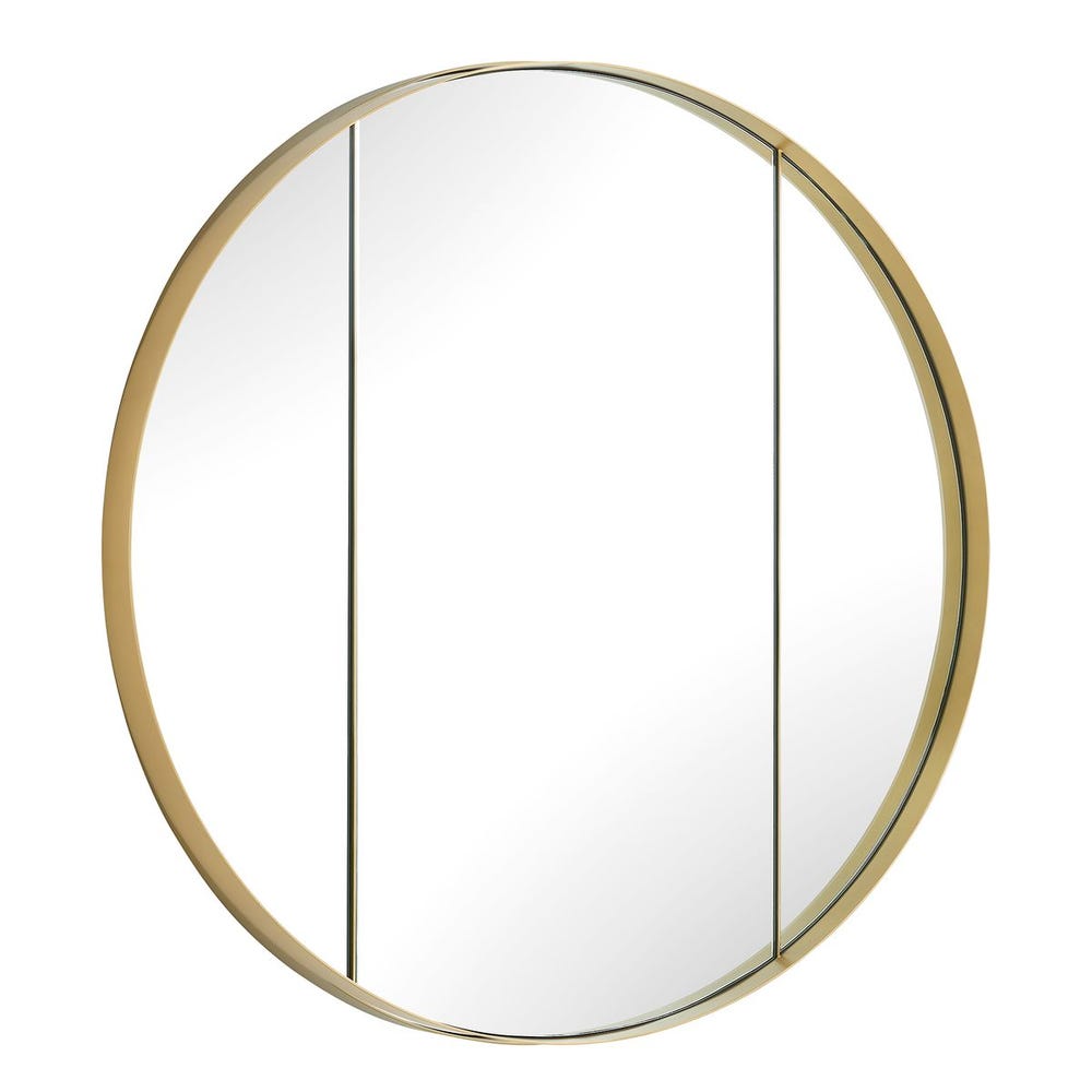 Uttermost Amram Antique Brass Round Mirror