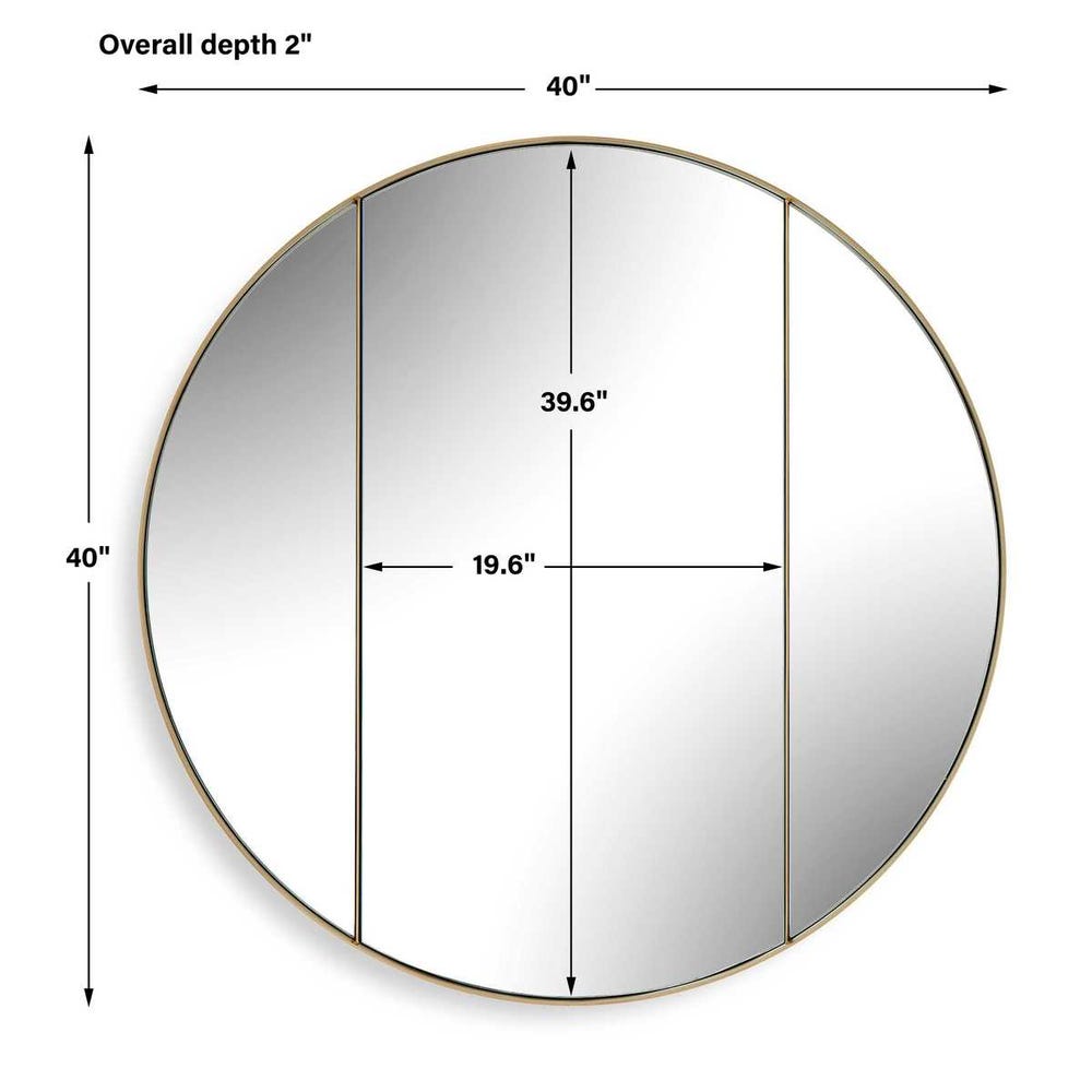 Uttermost Amram Antique Brass Round Mirror