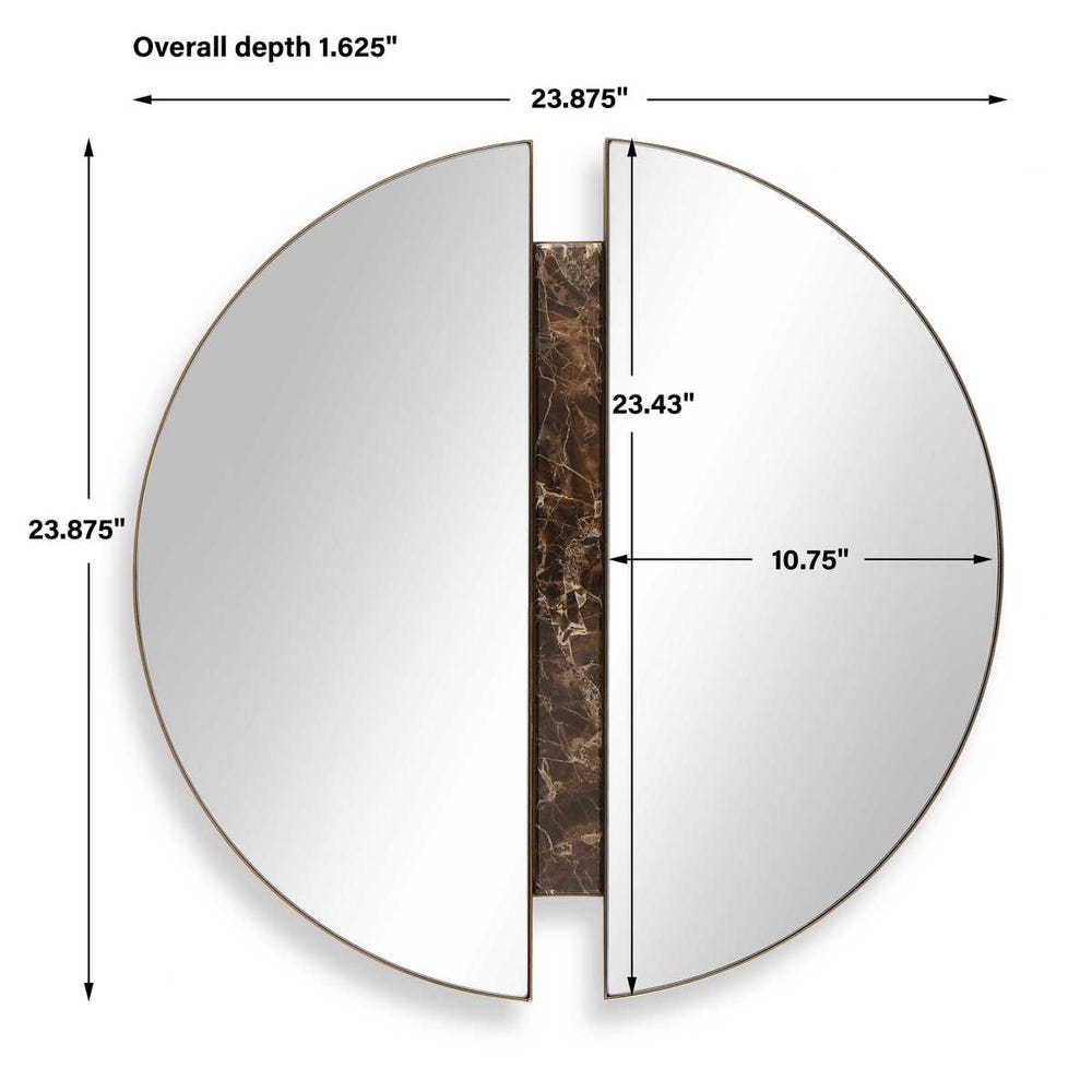 Uttermost Hanover Divided Round Mirror