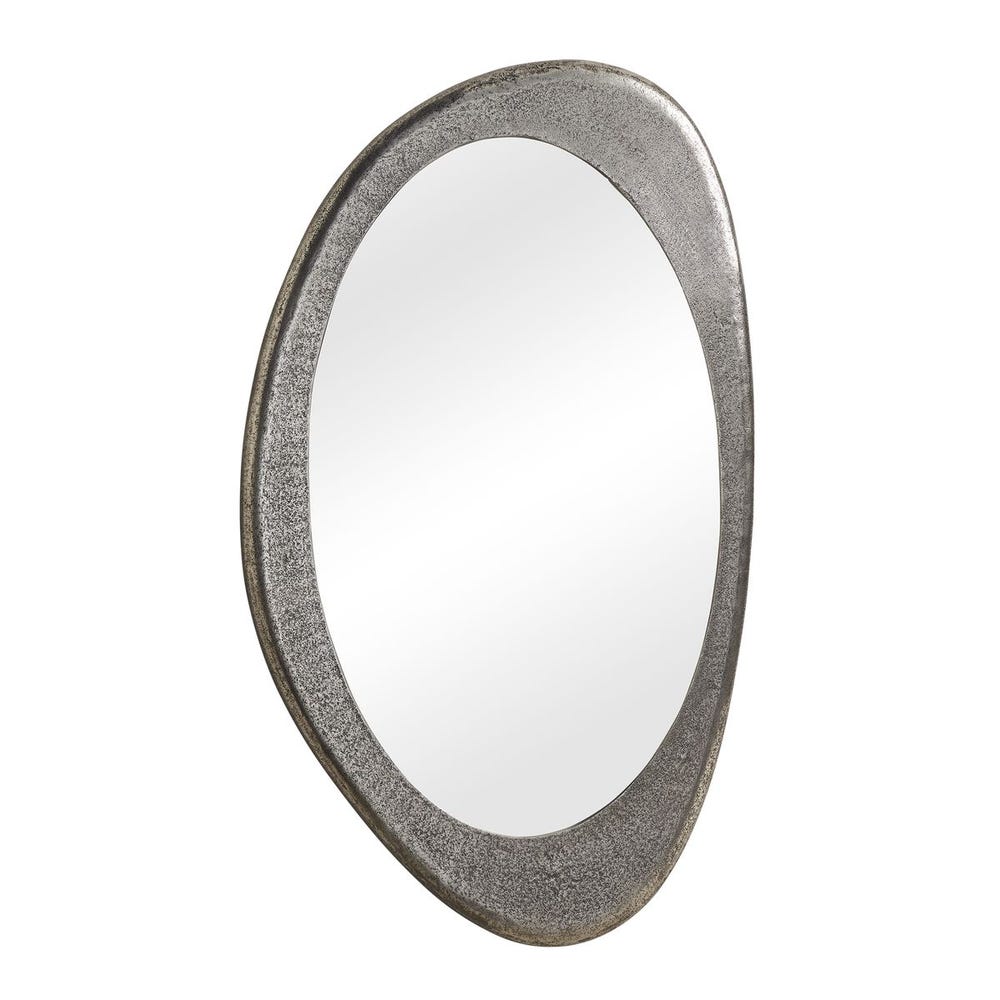 Uttermost Schiller Oval Antique Nickel Mirror