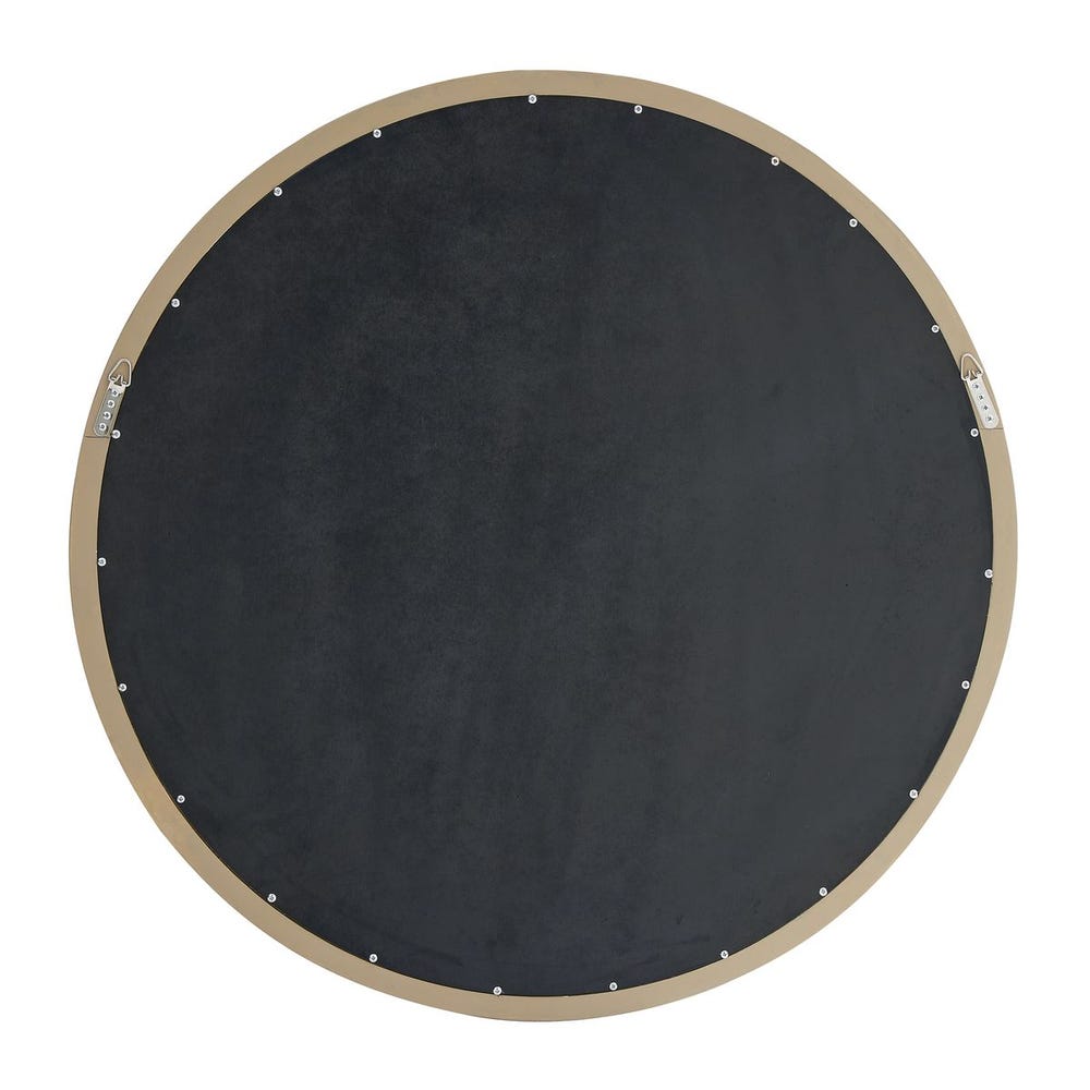 Uttermost Landry Round Light Wood Mirror