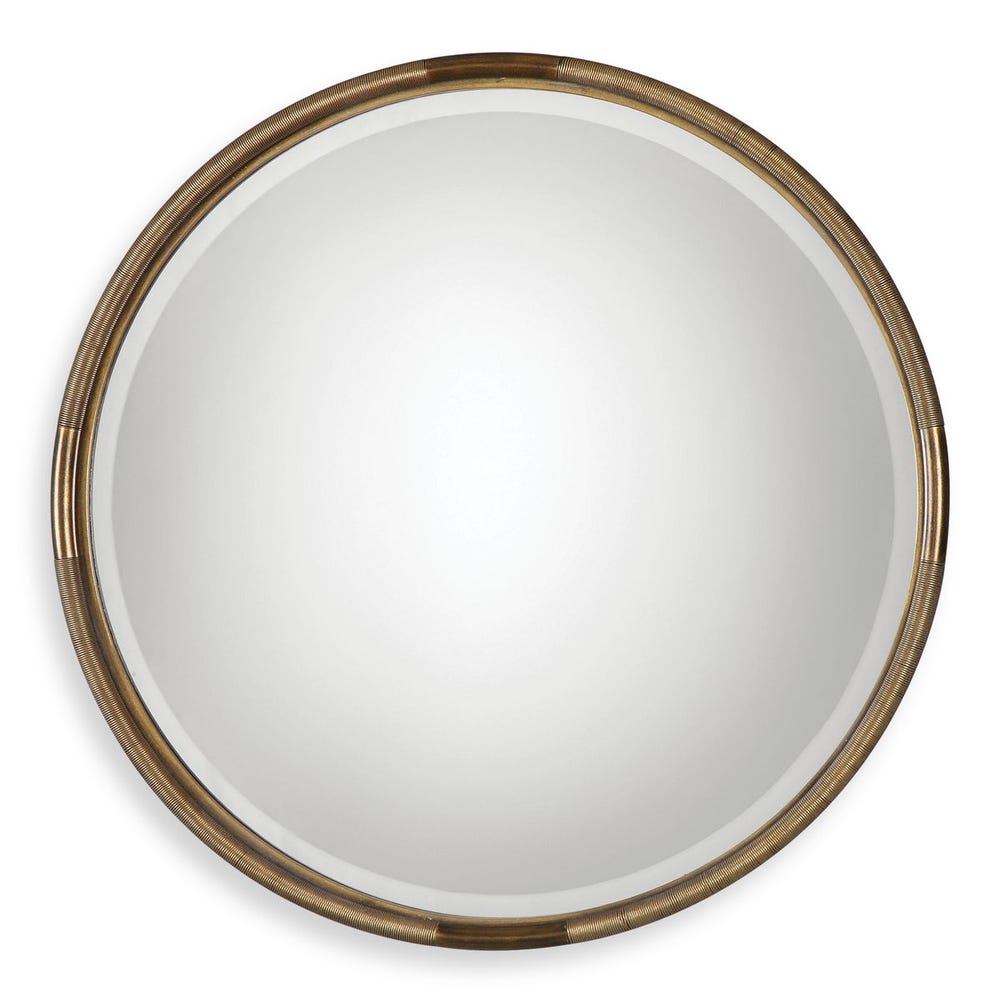 Uttermost Finnick Iron Coil Round Mirror
