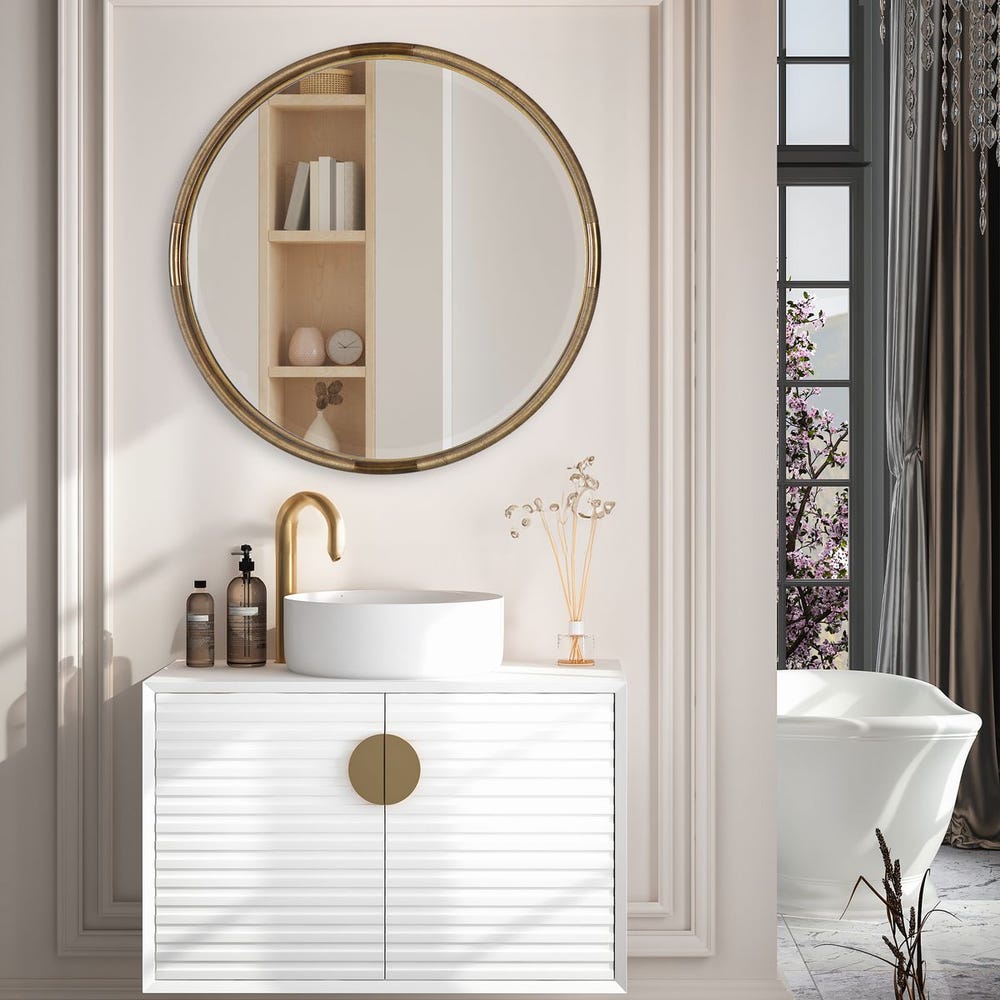 Uttermost Finnick Iron Coil Round Mirror