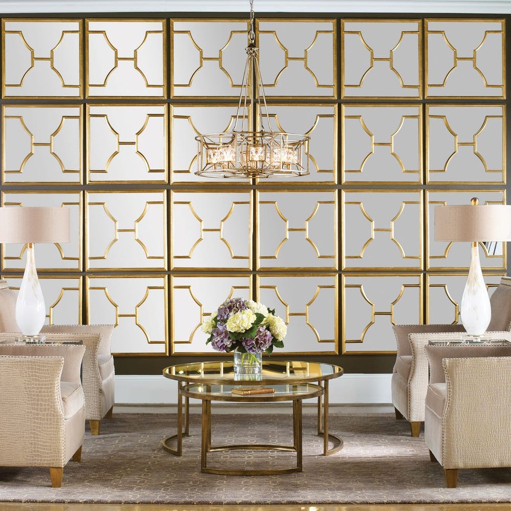 Uttermost Misa Gold Square Mirrors - Set of 2