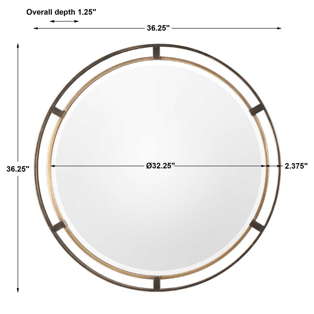 Uttermost Carrizo Bronze Round Mirror