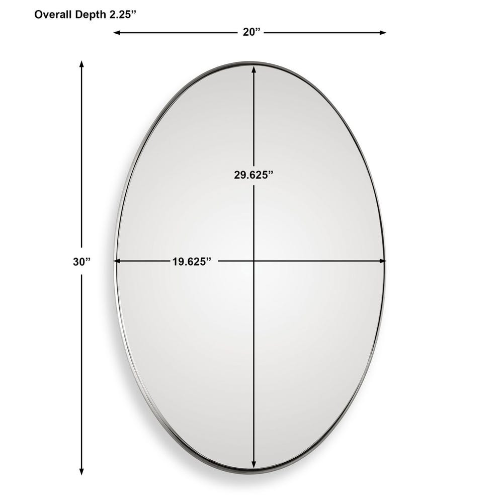 Uttermost Pursley Brushed Nickel Oval Mirror