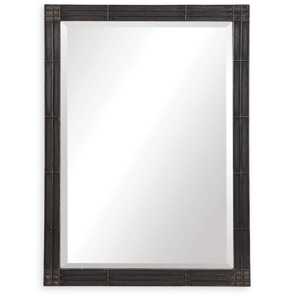 Uttermost Gower Aged Black Vanity Mirror
