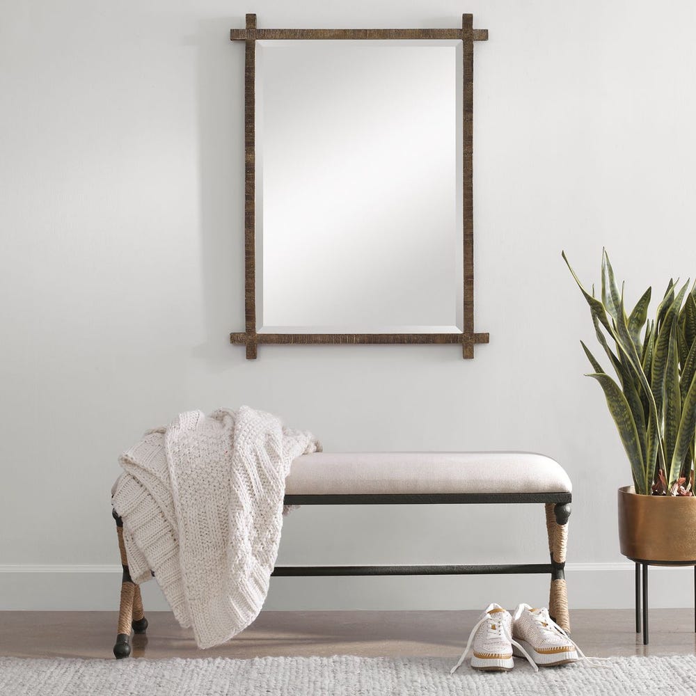 Uttermost Abanu Ribbed Gold Mirror