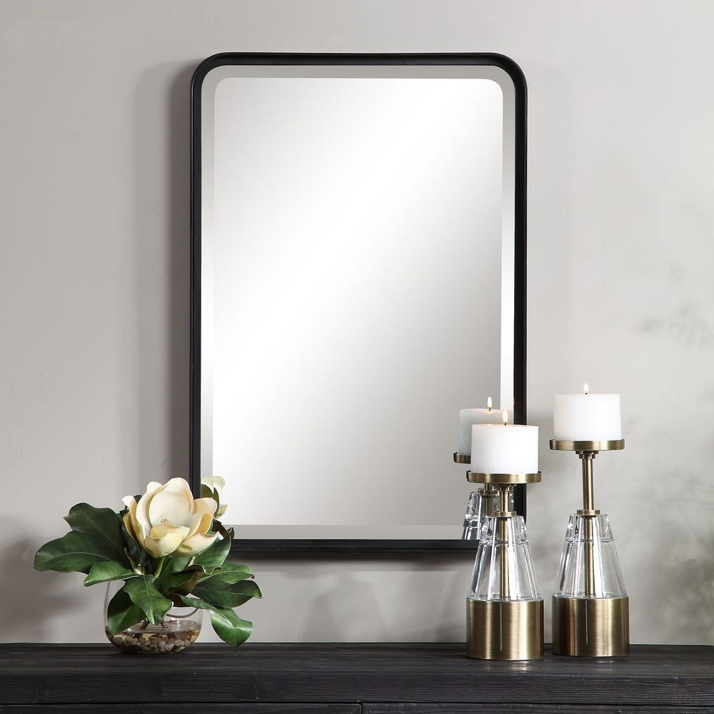 Uttermost Croften Black Vanity Mirror