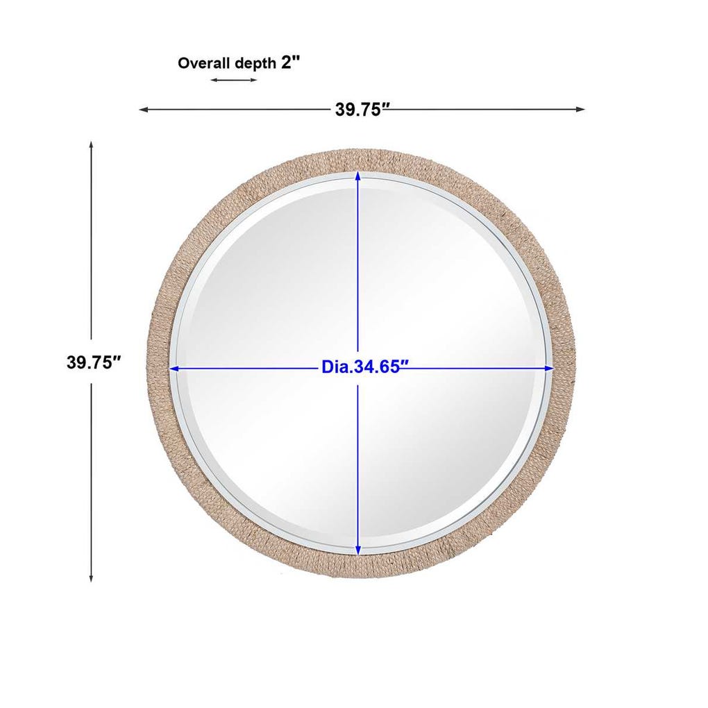 Uttermost Carbet Round Rope Mirror