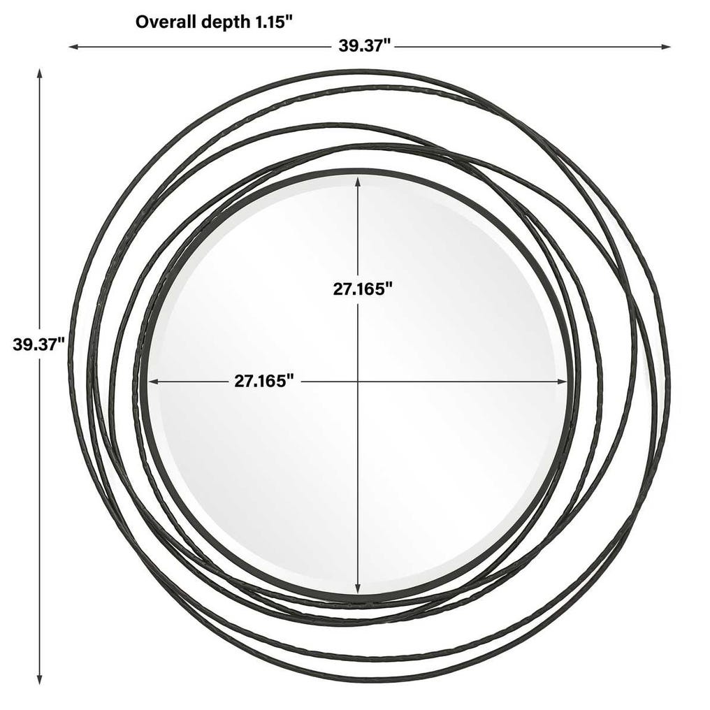 Uttermost Whirlwind Round Mirror
